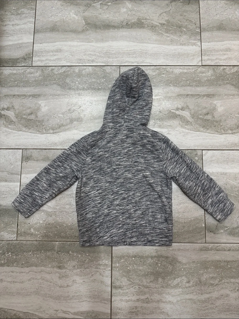 Old Navy Heather Gray Kids Hooded Zip Jacket
